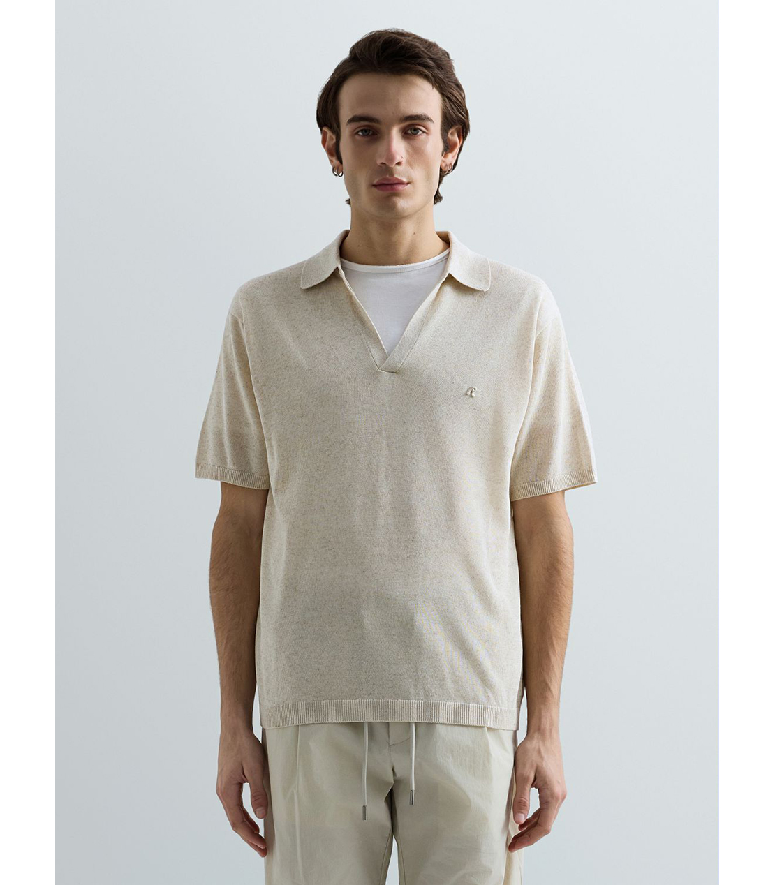 リネンブレンド スキッパー